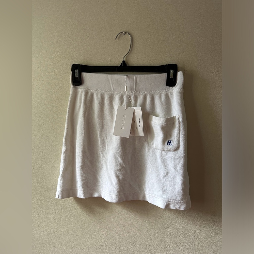 Helmut Lang White Tennis Skirt